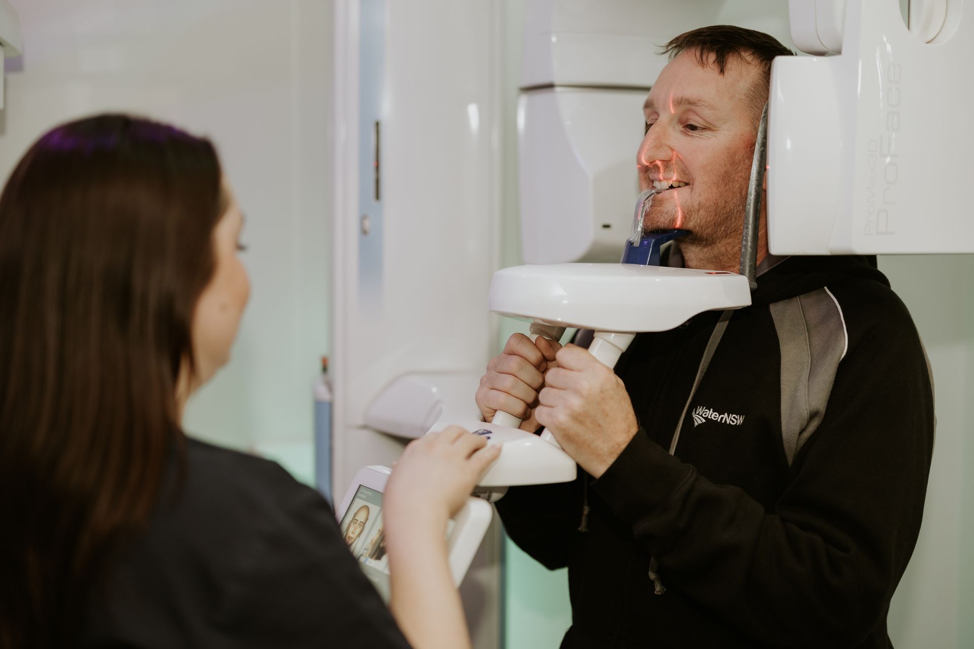 Man Getting Dental X-ray — Dubbo Dental in Dubbo, NSW