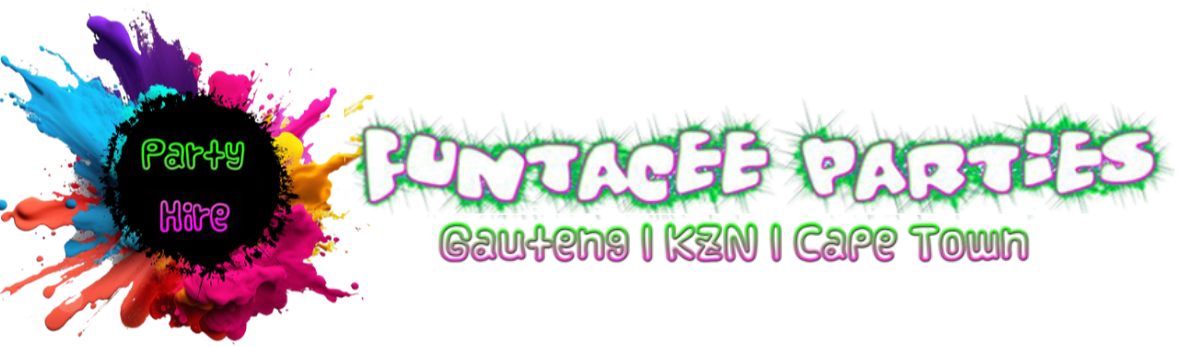 A colorful logo for a company called puntace parties