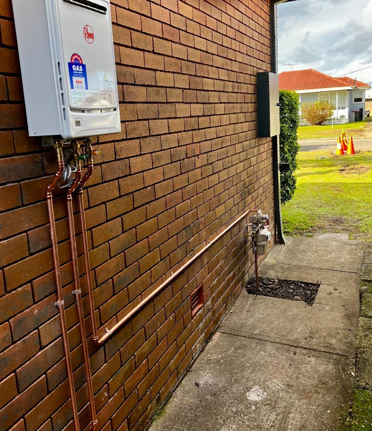 hot water installation