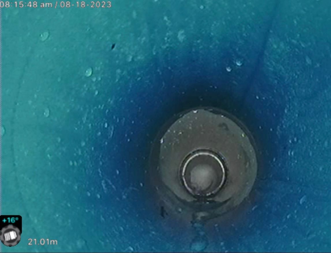 A blue background with a circle in the middle of it