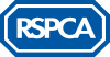 RSPCA logo in white text within a blue, hexagonal frame.
