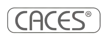 Un logo noir et blanc pour les caces sur fond blanc.