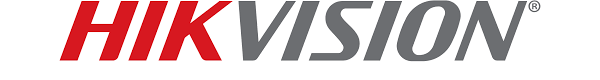 Un gros plan d'un logo hikvision sur fond blanc
