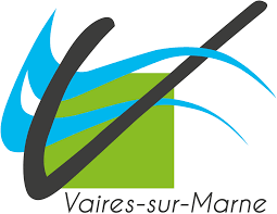 Un logo pour Vaires-sur-marne avec des vagues bleues et vertes