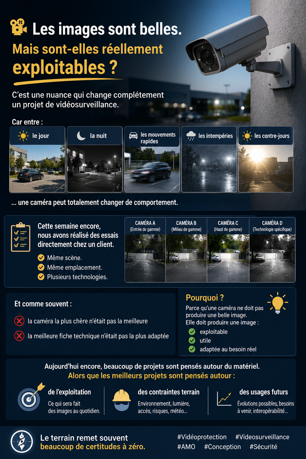 Infographie vidéosurveillance : tests terrain et performances réelles des caméras en conditions