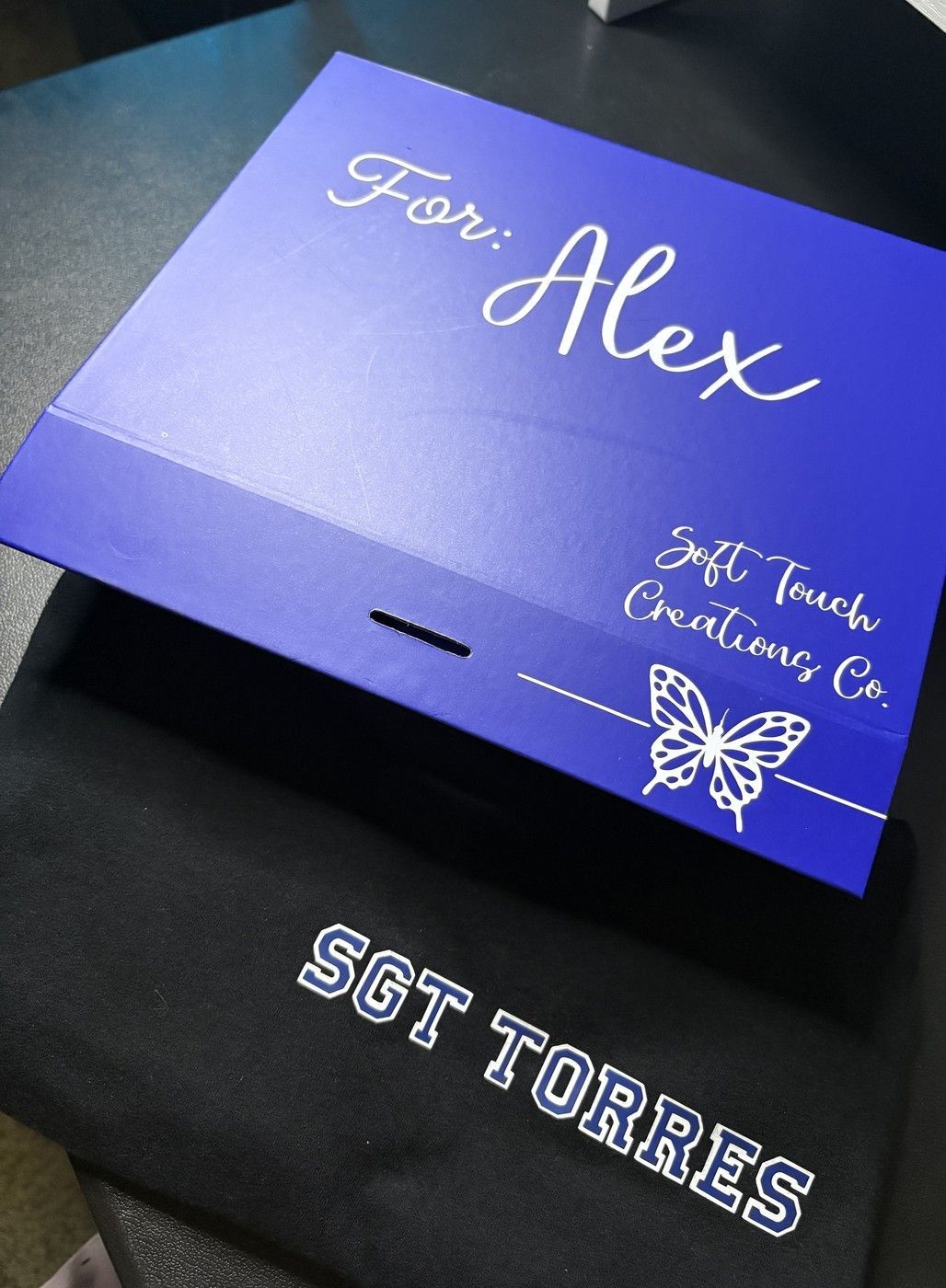 Personalized gift box made for Alex