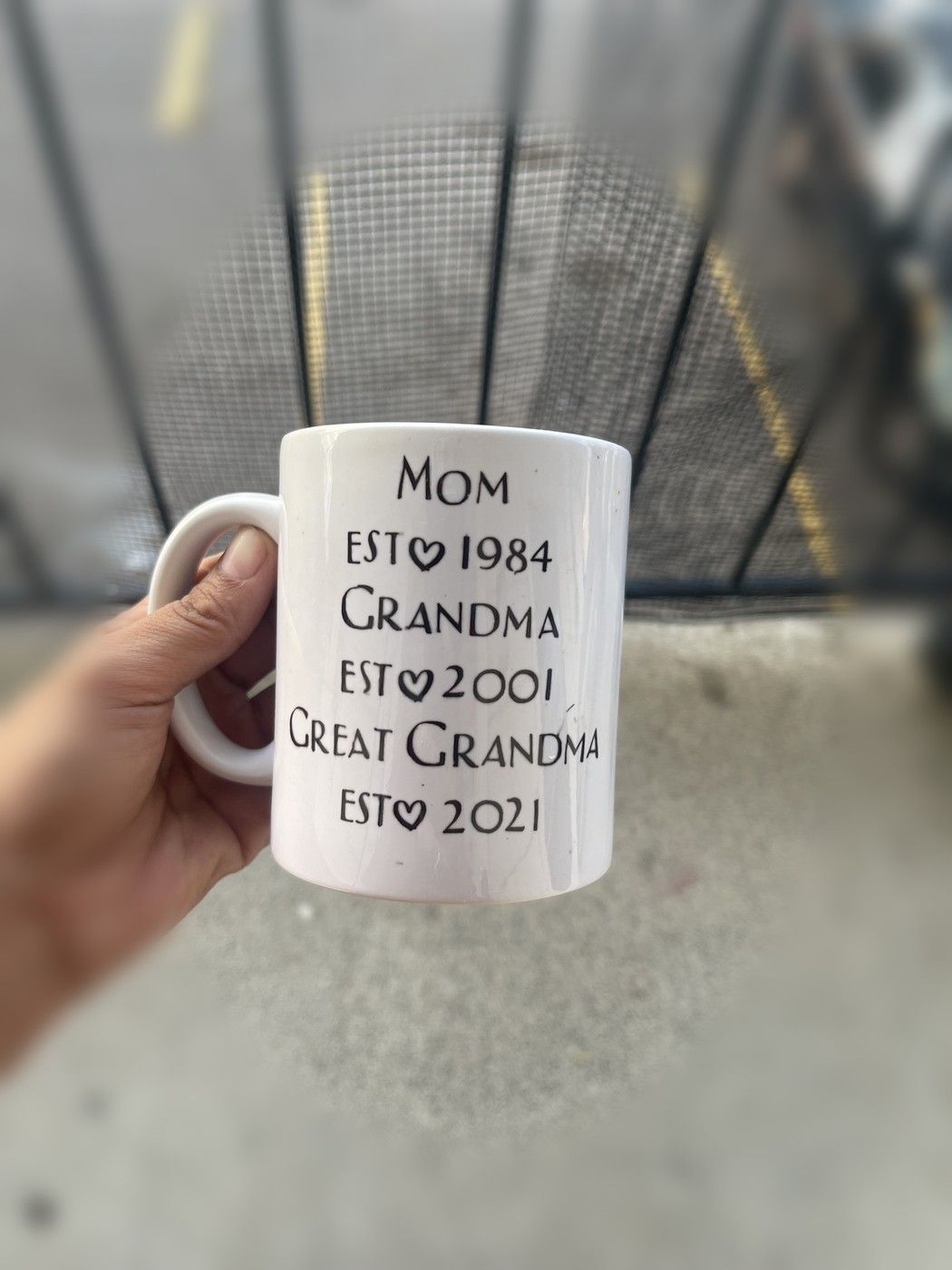 Custom Mom, Grandma, Great Grandma established-date mug