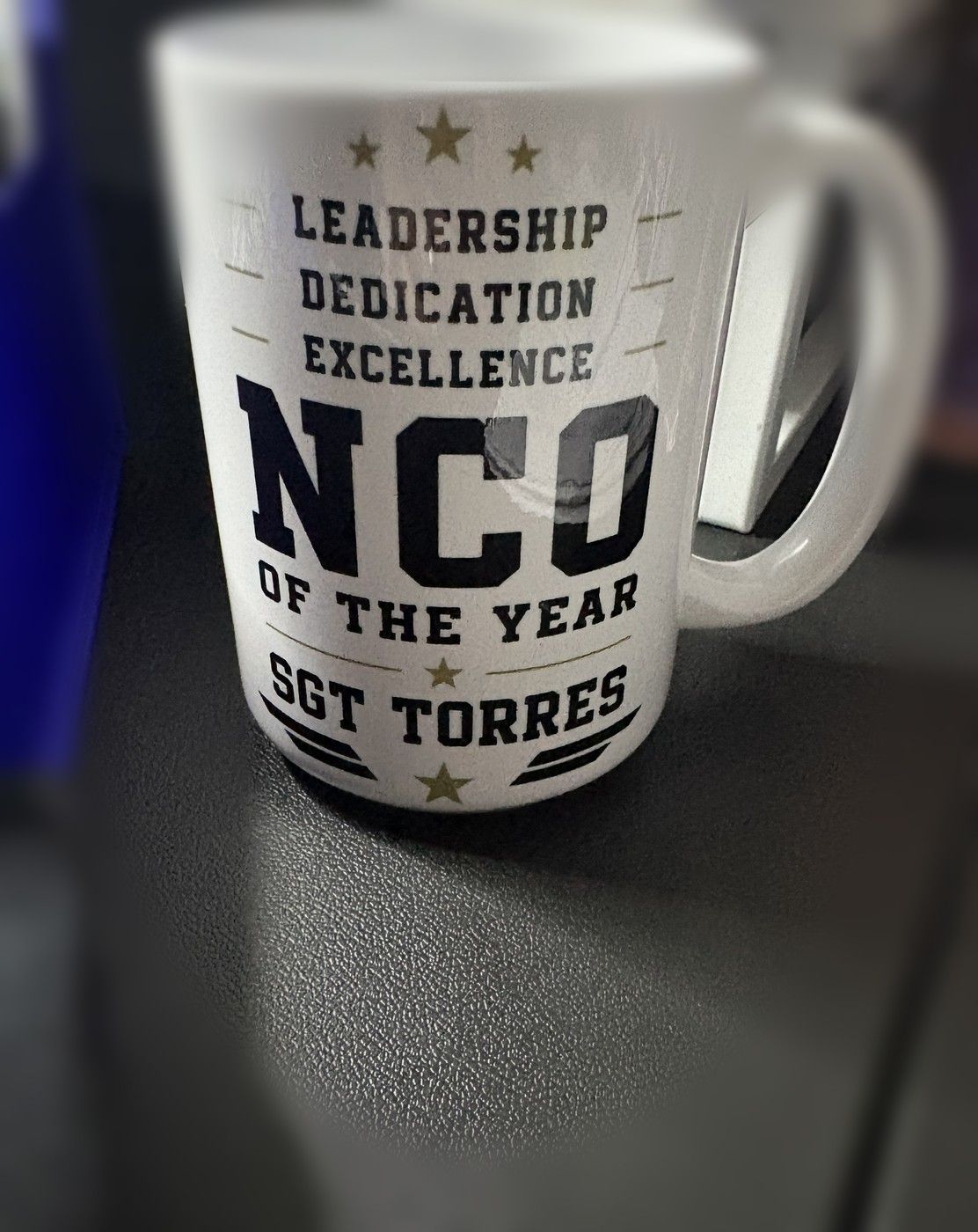 Custom NCO of the Year military appreciation mug