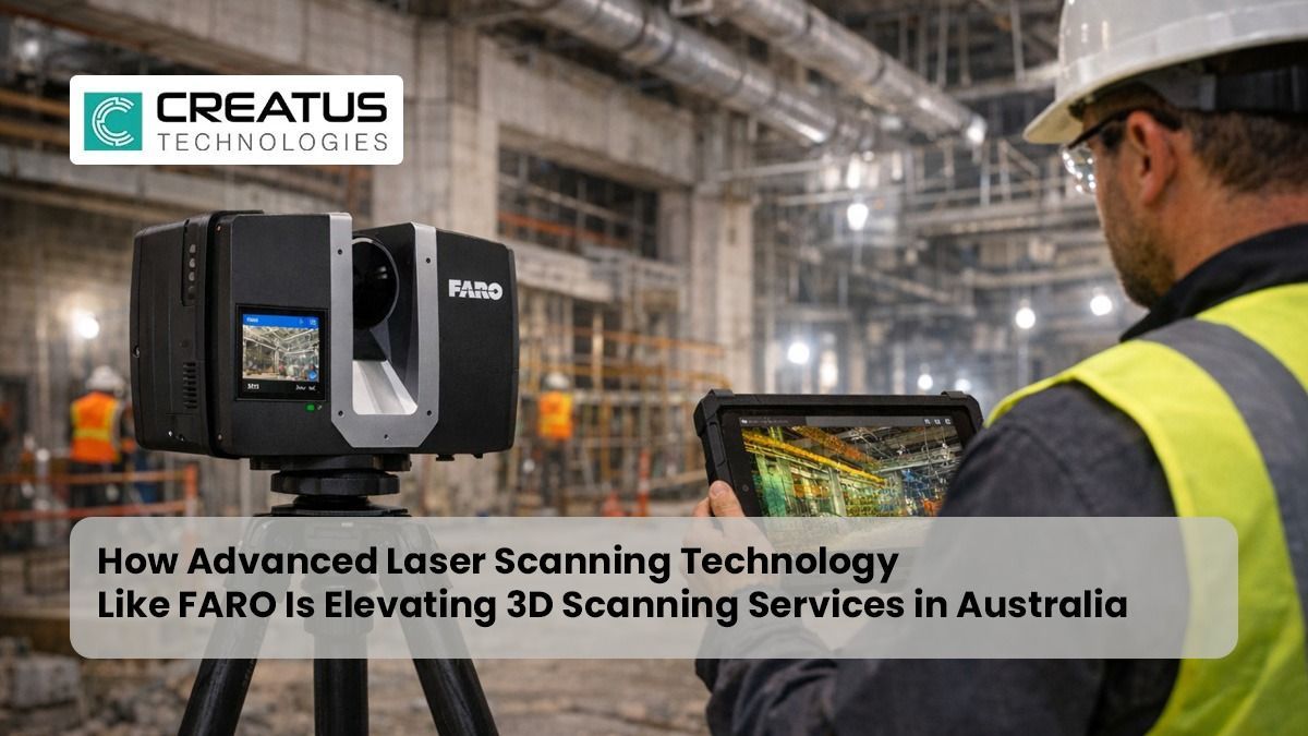 FARO laser scanner capturing 3D data on an engineering site