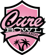 A pink and black logo for curve bowl orlando