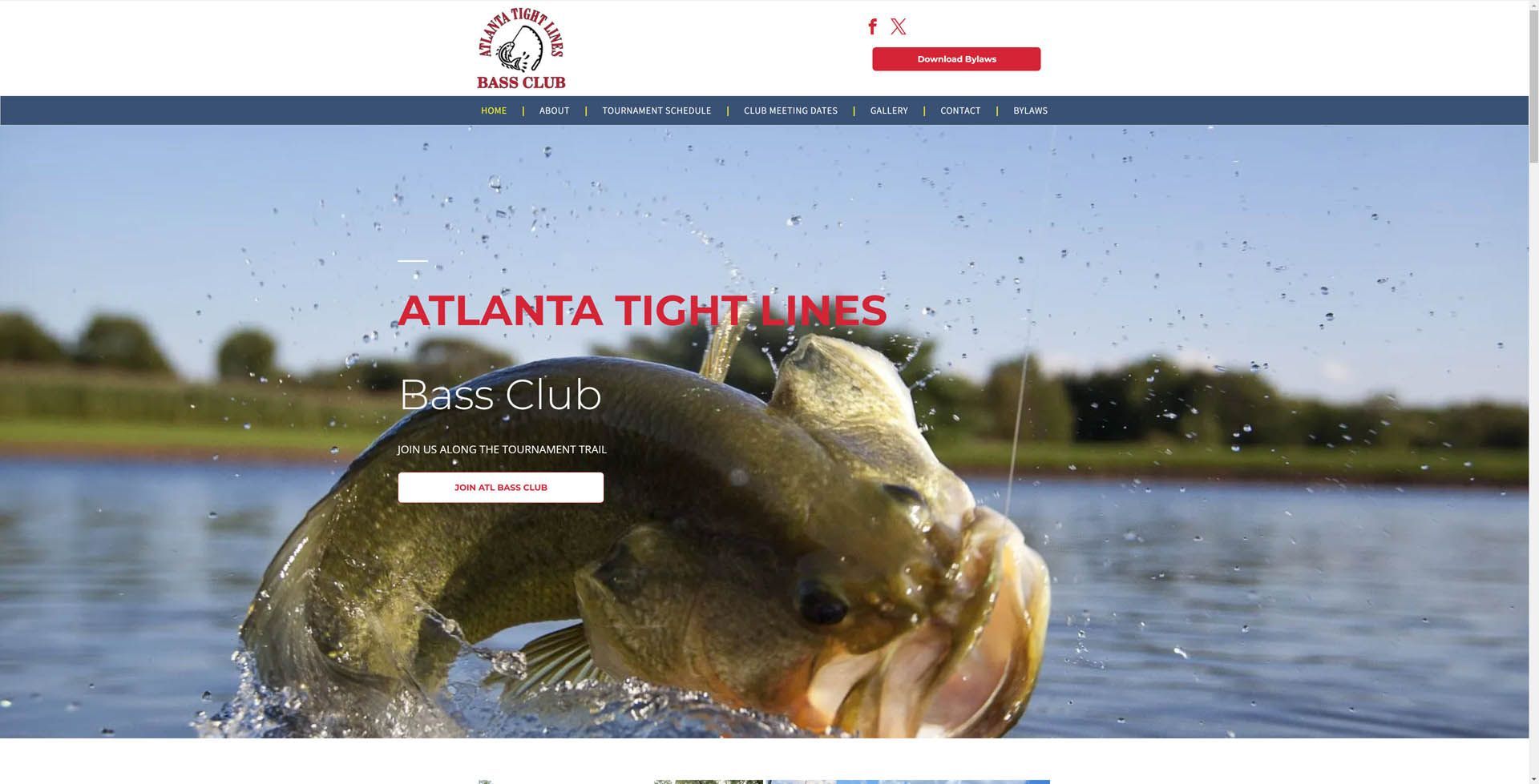 A large fish is jumping out of the water on a website.