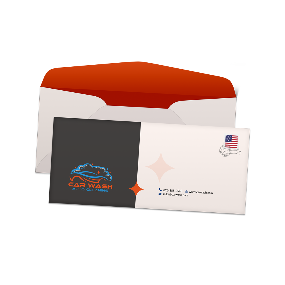 An envelope with a business card inside of it. An envelope with a business card inside of it.