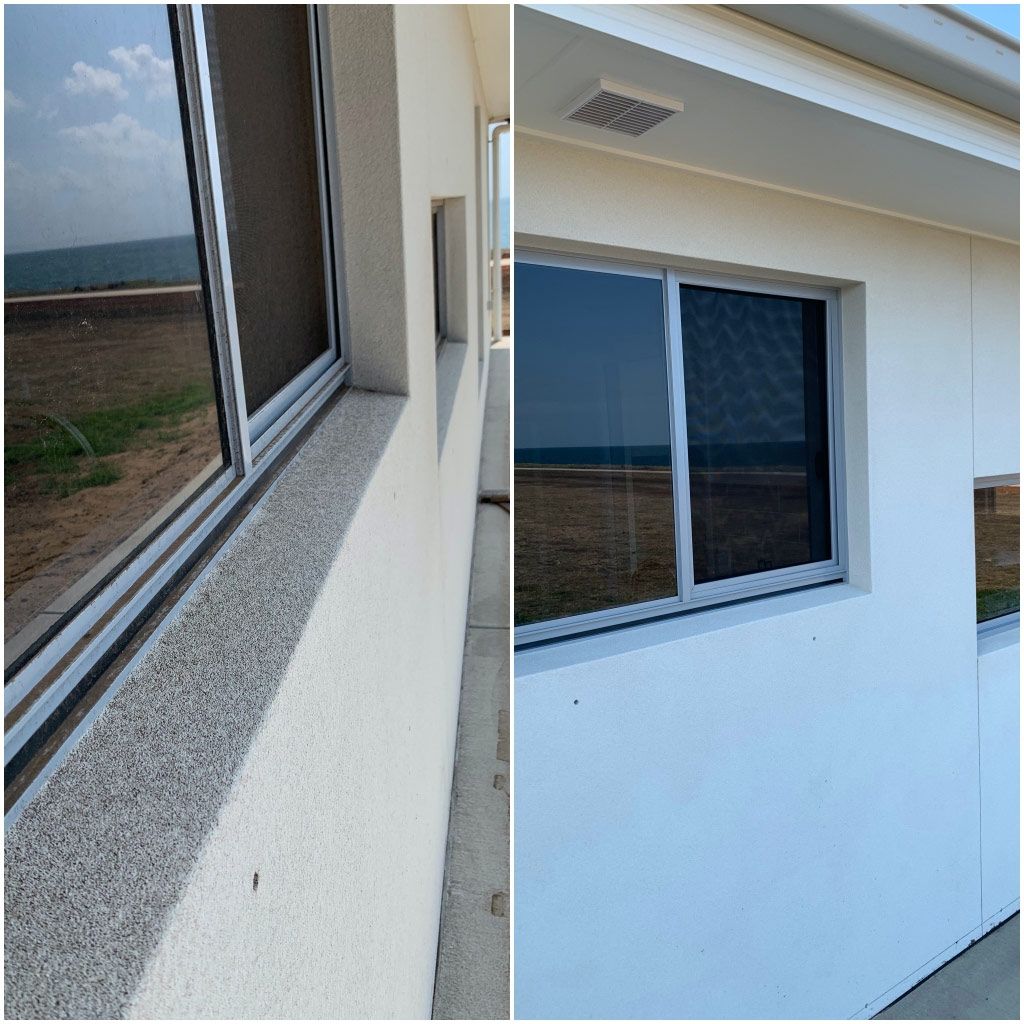 Before and After Cleaning the Window — CPR Exterior Cleaning in Svensson Heights, QLD