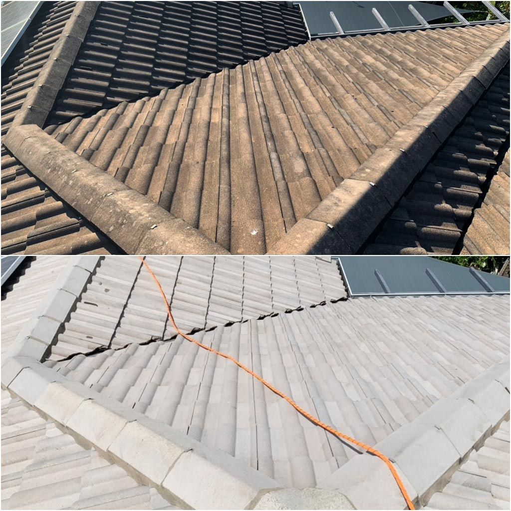 Roof Cleaning Before and After — CPR Exterior Cleaning in Svensson Heights, QLD