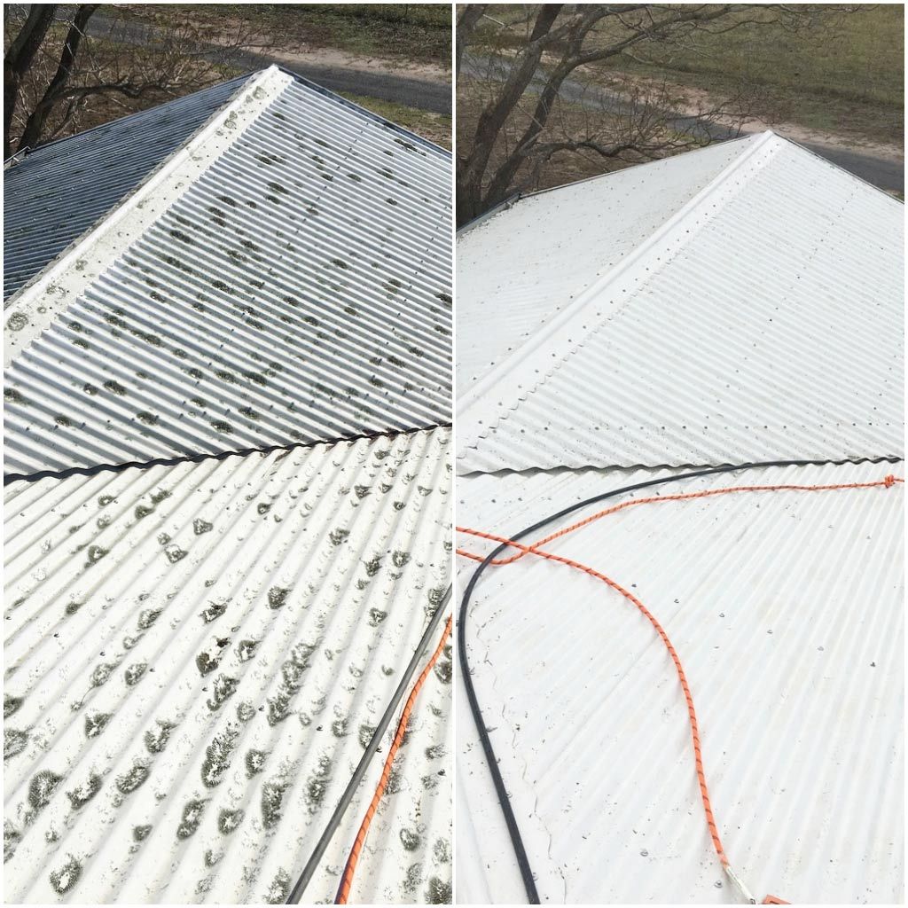 Cleaning the Stain on Metal Roof — CPR Exterior Cleaning in Svensson Heights, QLD