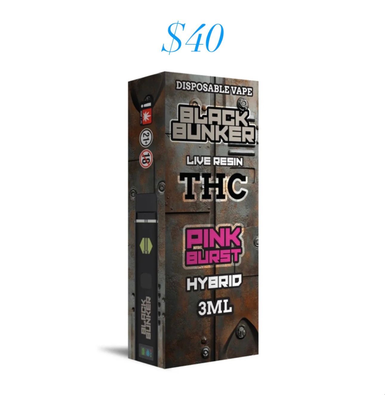 BLACK BUNKER THC HYBRID VAPE