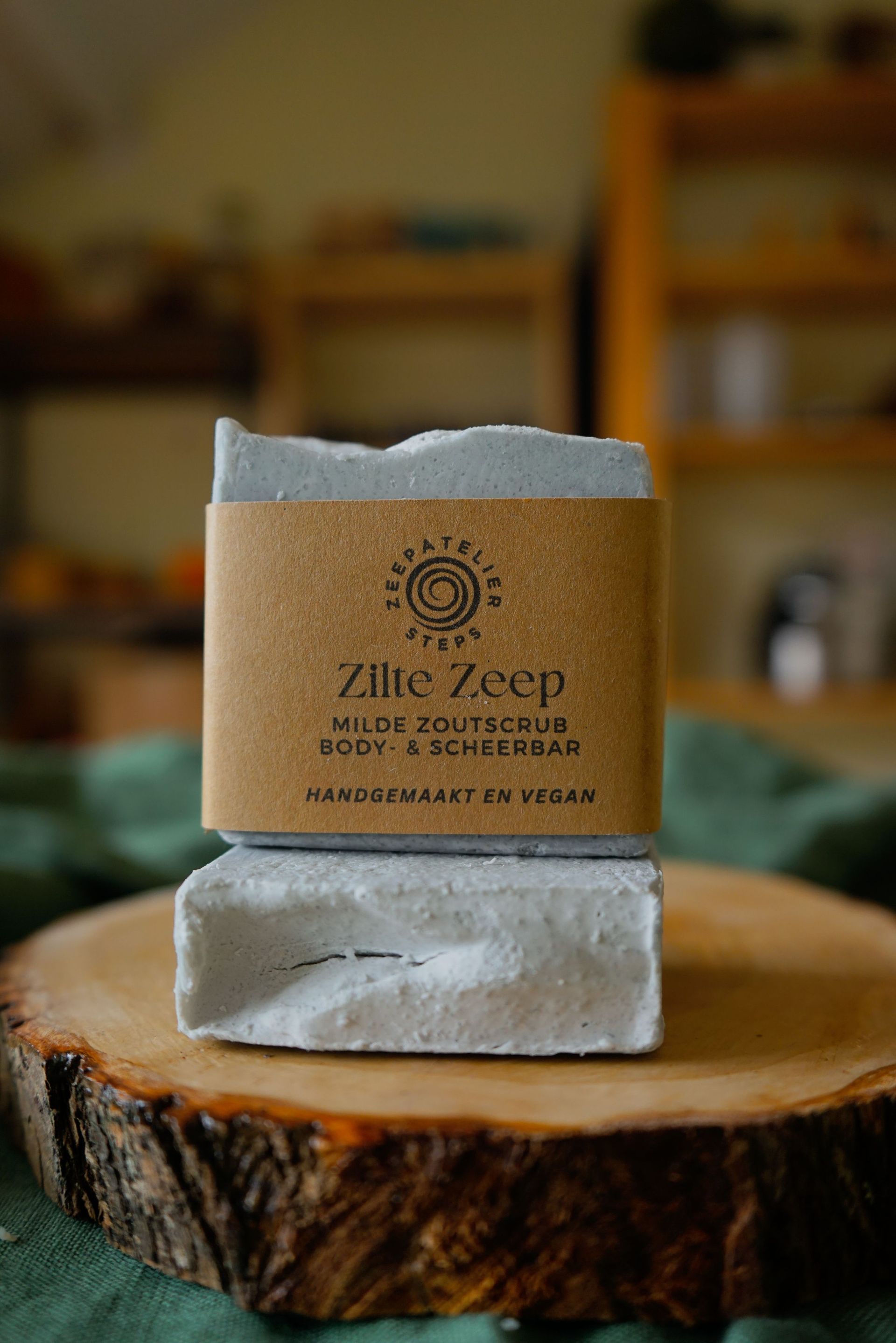 Zilte zeep - bodybar. Zeep gemaakt met zeezout en een geur geïnspireerd op de frisse zee lucht