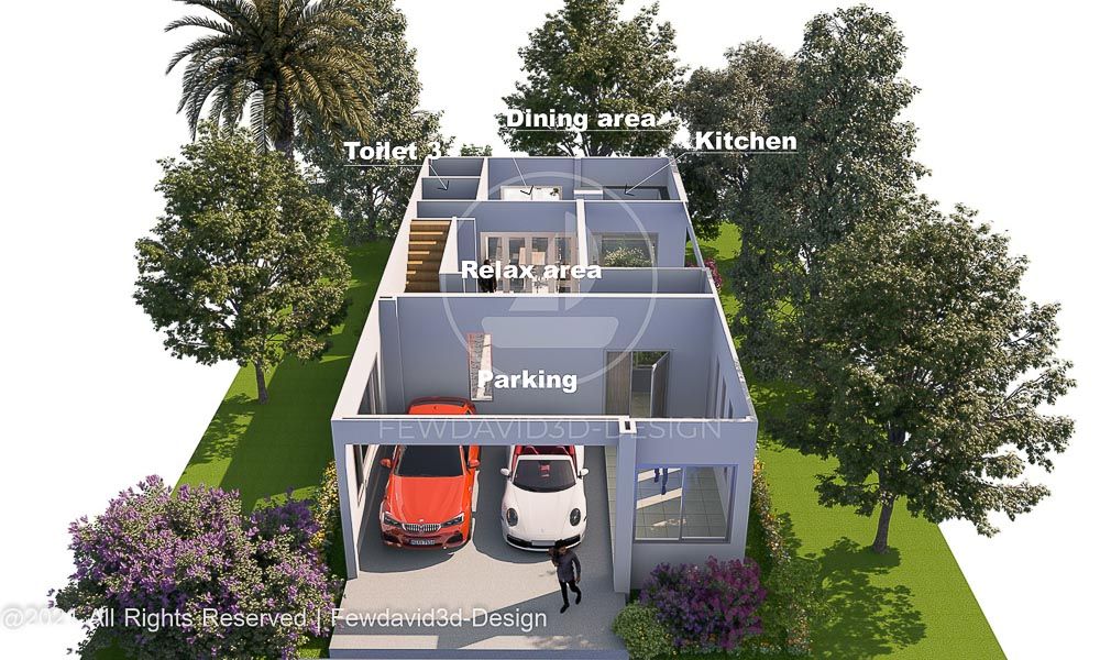 แปลนบ้าน,ห้องรับแขก,โรงจอดรถ,รถไฟฟ้า
