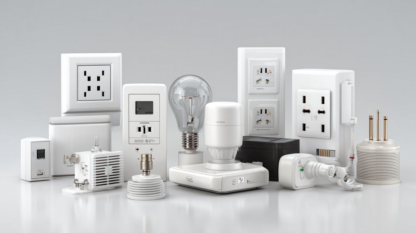 Home electrical system, isolated on seamless white, soft shadows, high key lighting, commercial stock photo, copy space