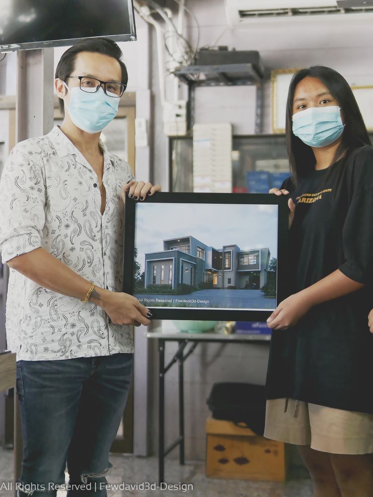 ส่งมอบงาน,สถาปนิก,เจ้าของบ้าน,ภาพงานออกแบบ,แบบก่อสร้าง,แบบขออนุญาต
