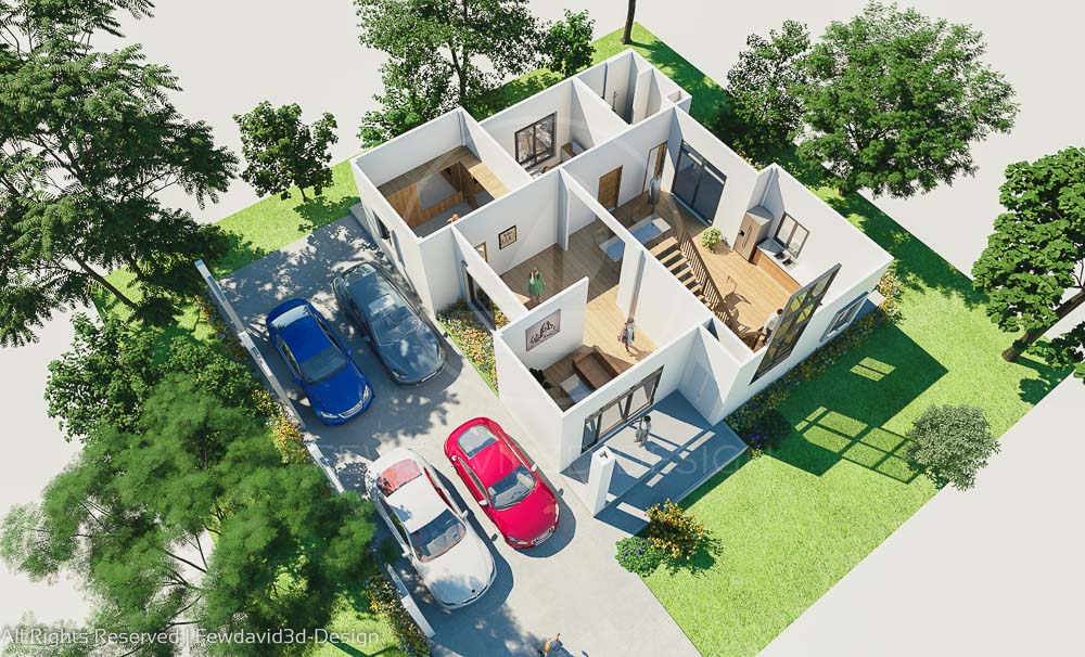 แปลนบ้าน,ชั้นล่าง,ชั้น1,โรงจอดรถ,ห้องนอนชั้นล่าง,ห้องรับแขก,ห้องเปียโน,ครัว