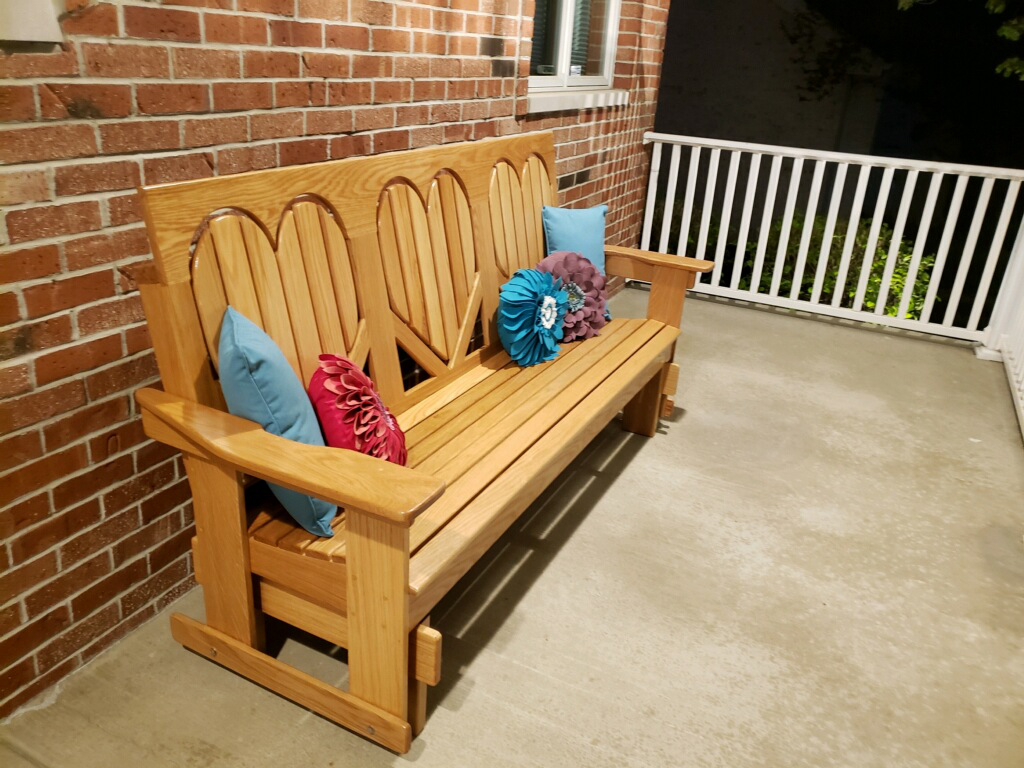 Hart Glider Bench — Dyer, IN — Cugini Woodworking LLC