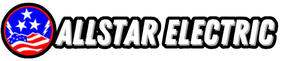 Allstar Electric logo with an American flag star emblem and bold black-and-white text