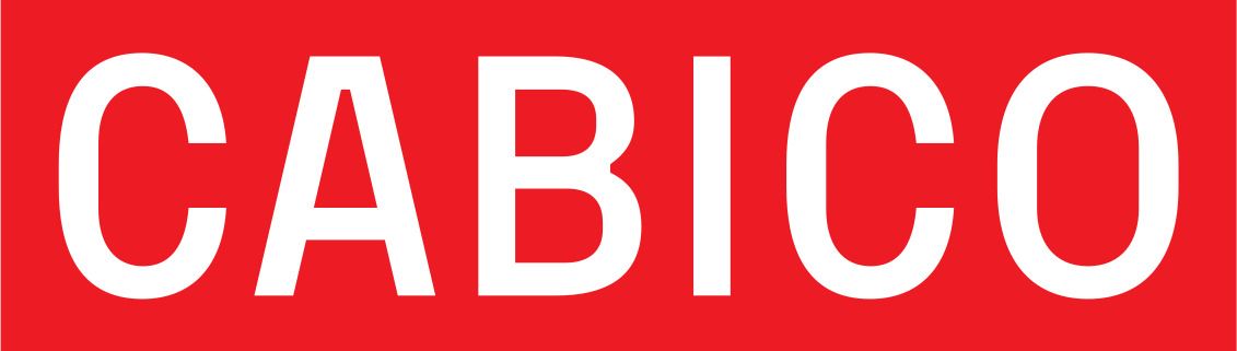 White “CABICO” text on a red background.