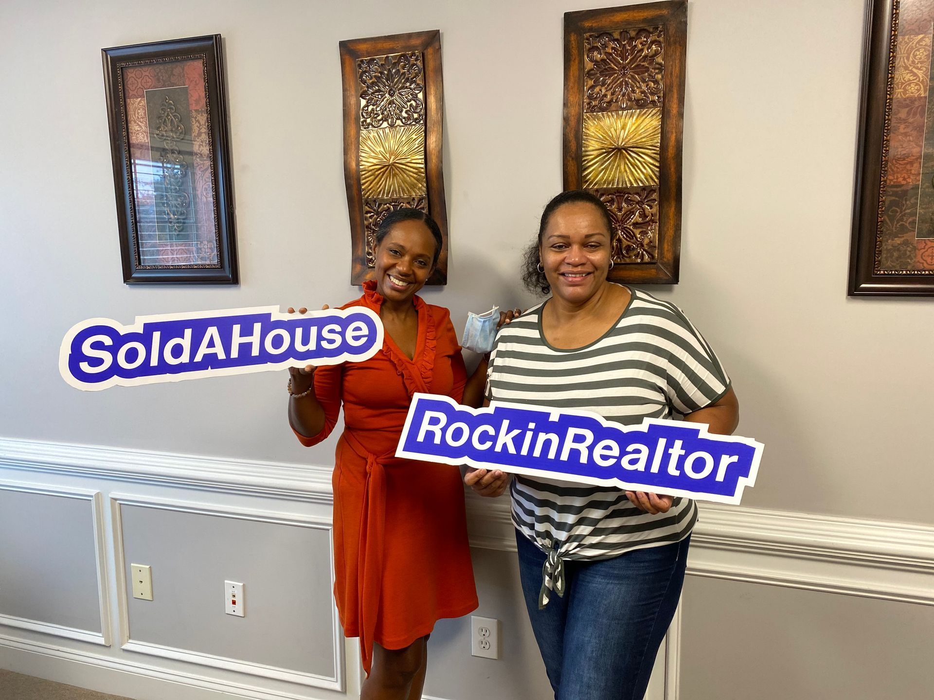 Rhonda Martin, Georgia Realtor with her client after closing.
