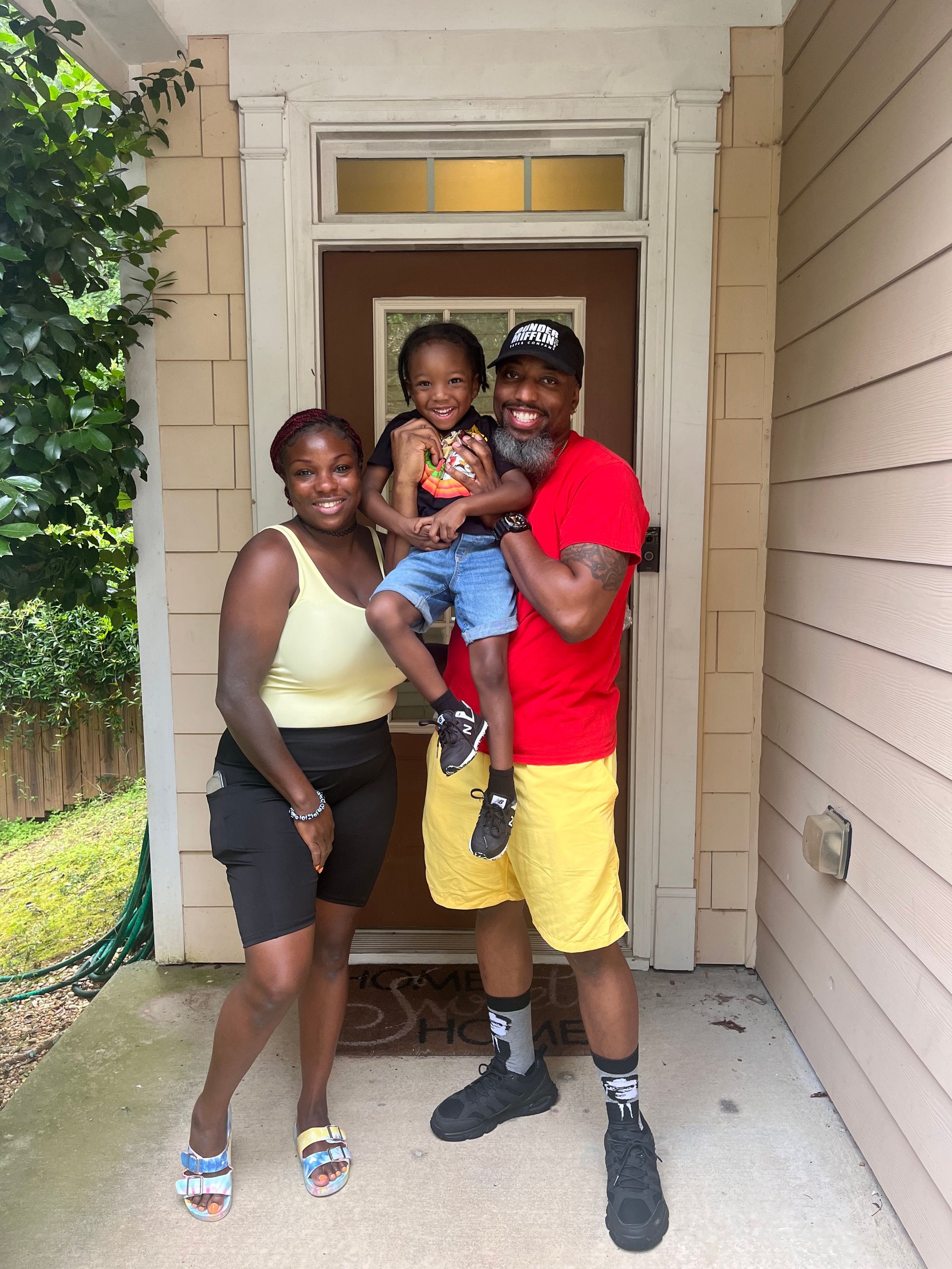 Rhonda Martin, Georgia Realtor with her clients after closing.