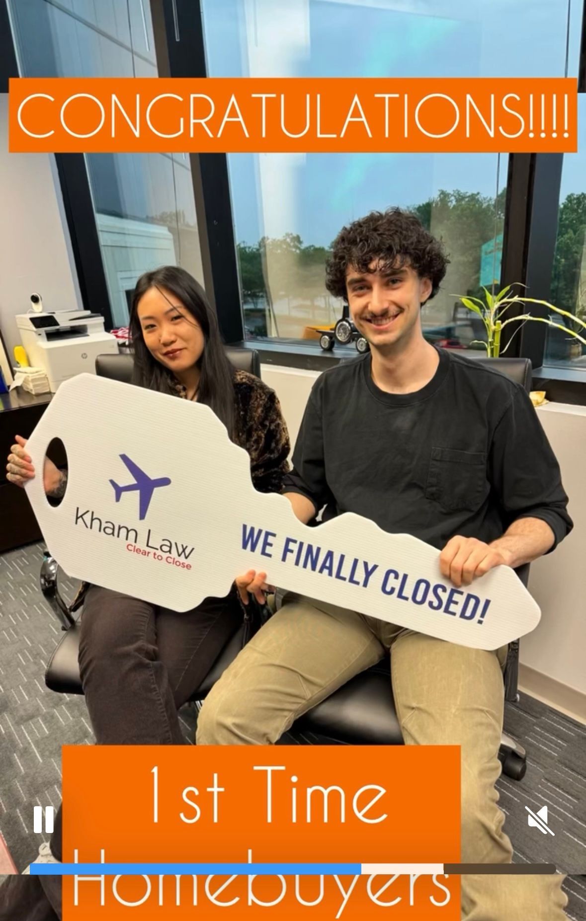 Rhonda Martin, Georgia Realtor with her client after closing.