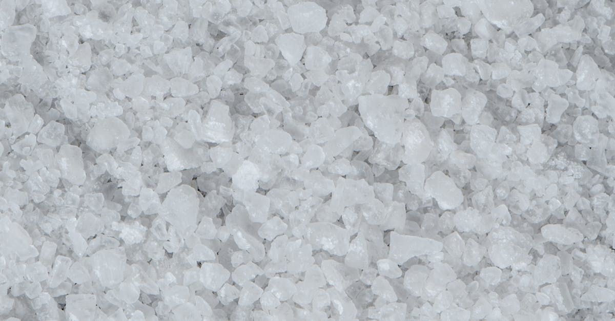 A close up of a pile of white salt.