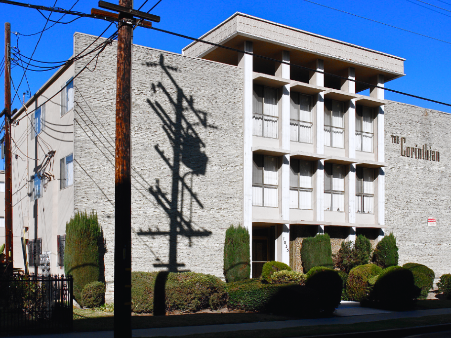 The exterior of