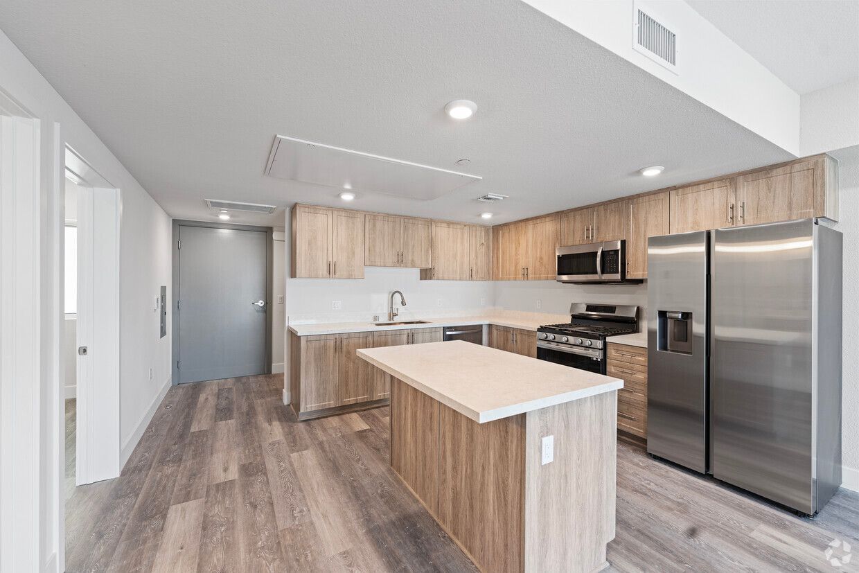 The SECRET at K-Town is a new building in Koreatown, LA, that boasts spacious and bright kitchen, with stainless appliances