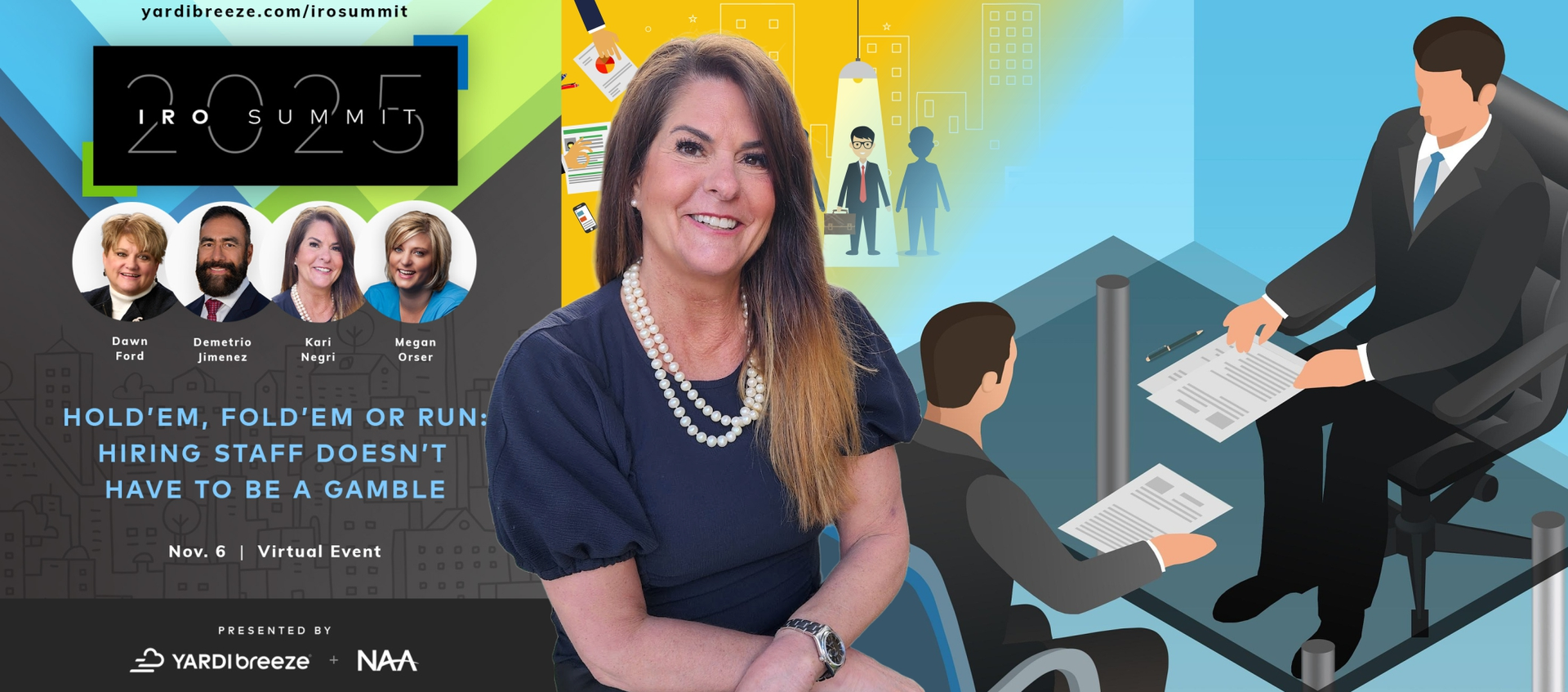 Kari Negri, SKY Properties CEO, at IRO Summit 2025 on hiring and leadership in property management