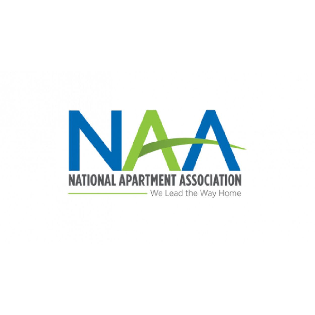 graphic logo type face and logo illustration of the NAA, an apartment association