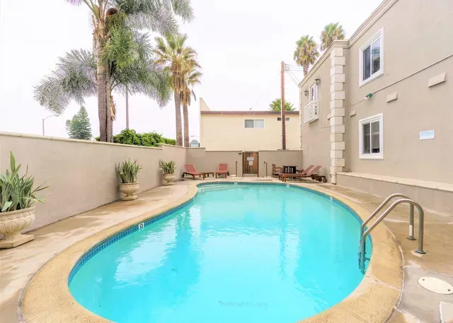 the sparkling pool at Narbonne, a stunning community expertly managed by SKY Properties
