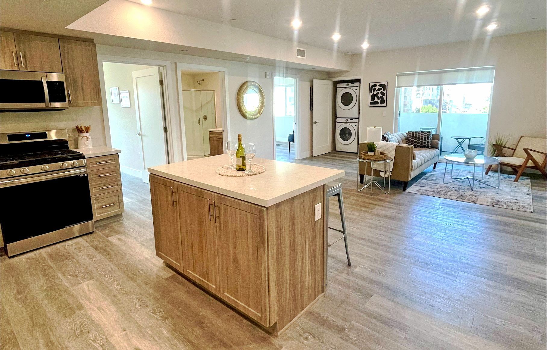 The Secret in K-Town Apartments in Koreatown, LA spacious bedrooms with the largest 2 & 3 BR floor layout