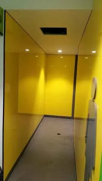 Commercial Coloured Glass Walls — Gold Coast, QLD — Patterson Glass