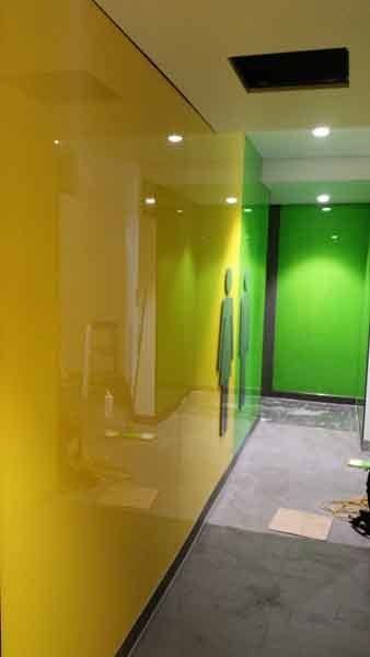 Coloured Glass Walls — Gold Coast, QLD — Patterson Glass