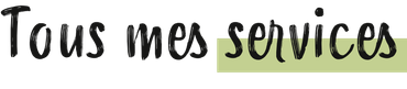 Un logo qui dit tous mes services sur fond blanc