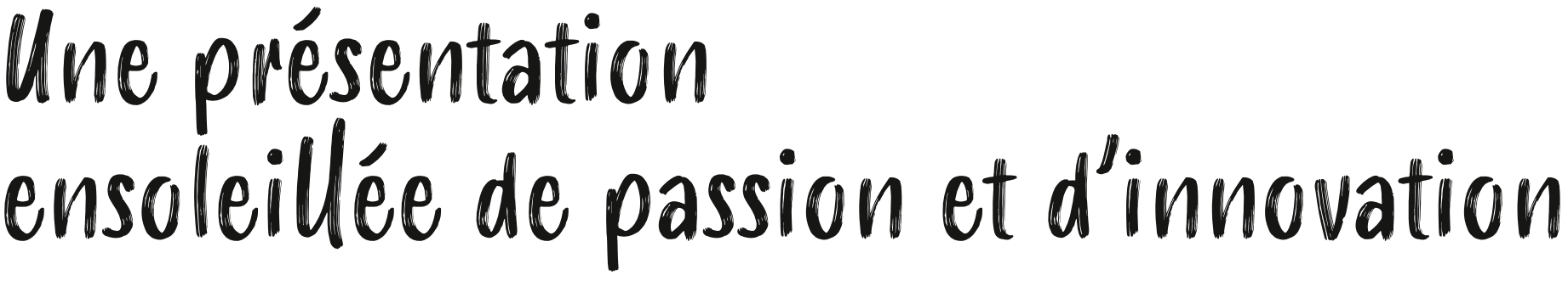 Un fond blanc avec du texte noir qui dit une présentation