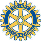 Rotary International blue and gold gear logo with circular text