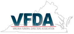 VFDA logo in blue with a faint Kentucky outline and small red tagline text