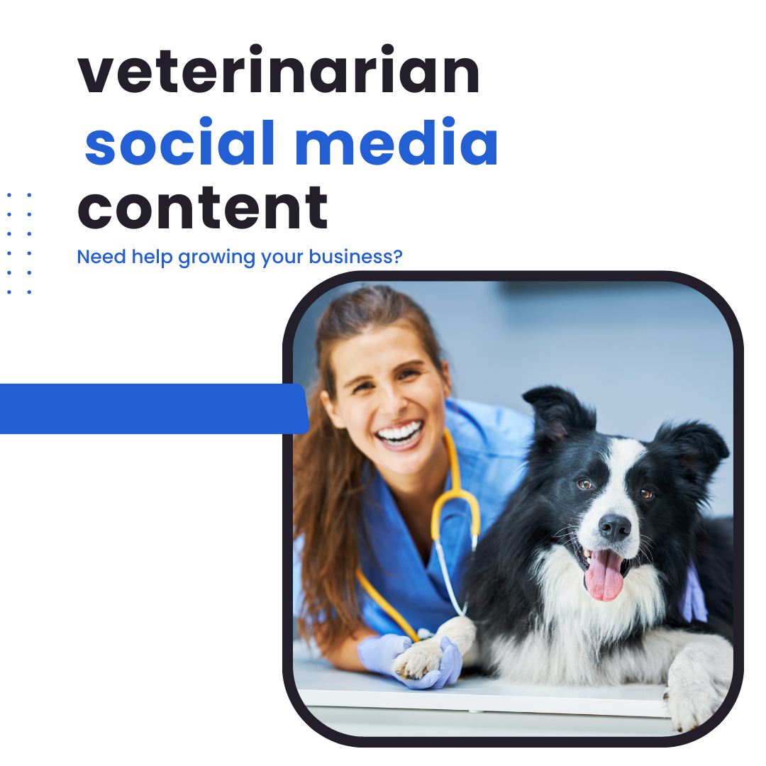 A veterinarian is smiling while standing next to a black and white dog.