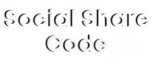 Black stylized text reading “Social Share Code” on a white background