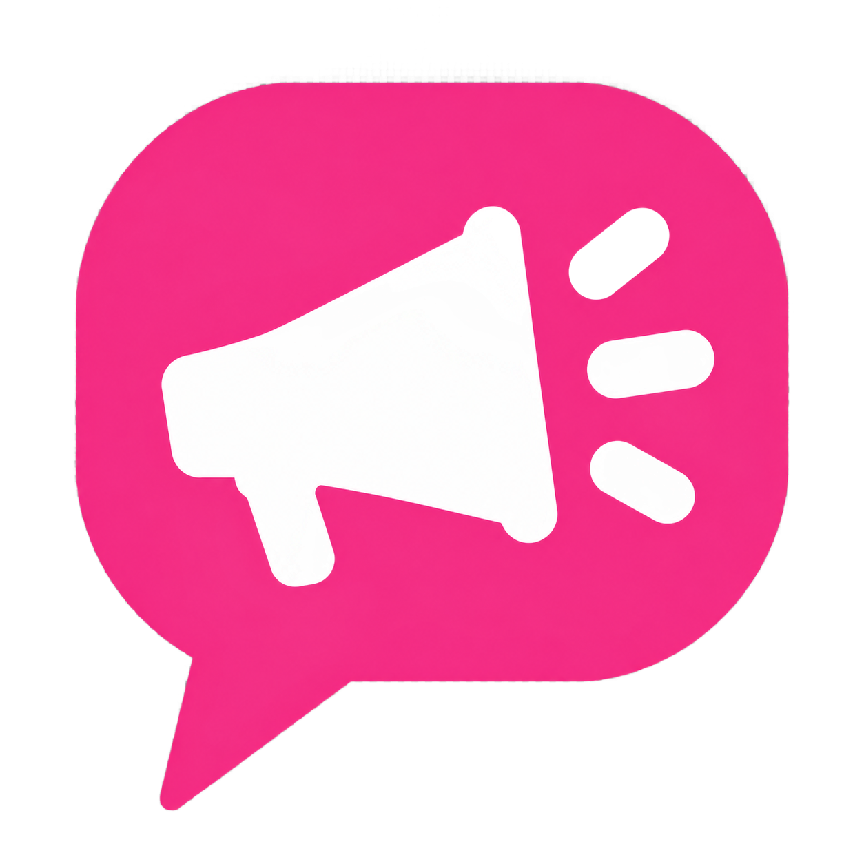 “Share” icon with pink connection nodes and code brackets above the word “Share”