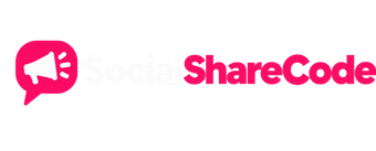 Black stylized text reading “Social Share Code” on a white background