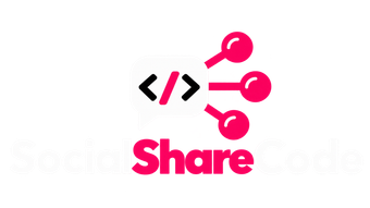 Black stylized text reading “Social Share Code” on a white background