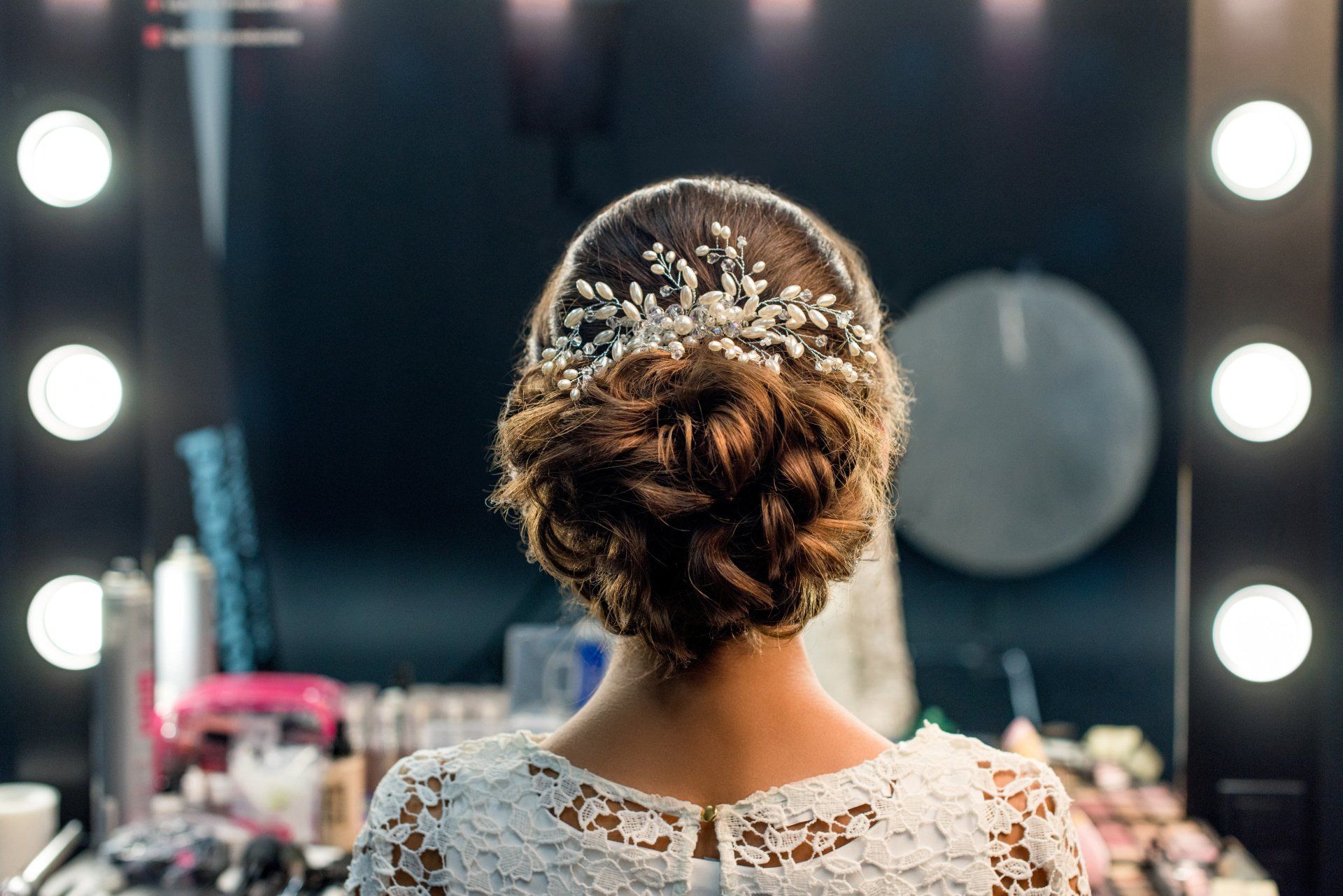 elegant hairstyle with accessory